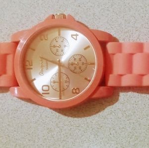 Aeropostale pink silicone watch.